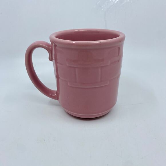 Longaberger Pottery Mug Coffee Cup Pink perfect condition - Picture 2 of 4